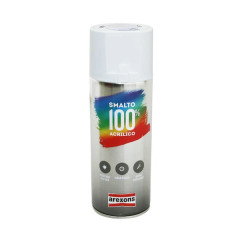 Bombe de peinture Arexons acrylique 100 blanc mat aérosol 400 ml (3651)