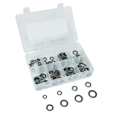 Rondelle étanchéité adaptable assortiment 8 tailles diamètre 10 à 24mm (boîte de 110 pièces)