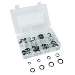 Rondelle étanchéité adaptable assortiment 8 tailles diamètre 10 à 24mm (boîte de 110 pièces)