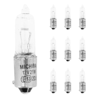 Ampoules Vicma H21W 12V 21W culot BAX9s mini long ergots décalés blanc (clignotant) (x10)