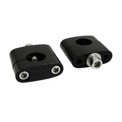 Pontet de guidon universel Replay alu noir diamètre 22,2mm entraxe 35mm (vis inox M7) (x2)