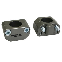 Pontet de guidon adaptable en aluminium diamètre 28,6 mm titane (x2)