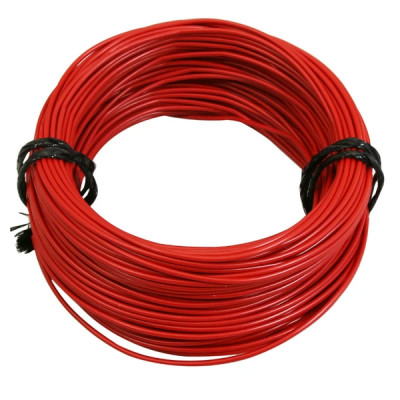 Fil électrique adaptable 1,00mm2 12-10 multibrin rouge (50m)