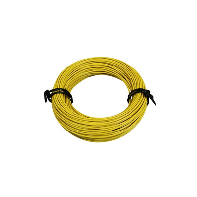 Fil électrique adaptable 1,00mm2 12-10 multibrin jaune (50m)
