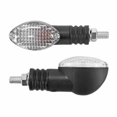 Clignotants universels Replay transparents-non à ampoule BA9S (paire) 75mm x 28mm x 38mm