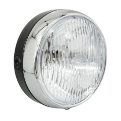 Phare-projecteur adaptable noir diamètre 140mm (BA20d) Peugeot / MBK