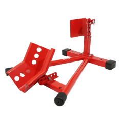 Bloque-cale-étau de roue moto avant adaptable auto-bloquant réglable acier rouge
