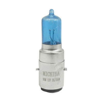 Ampoule halogène adaptable H6 12V 35-35W culot BA20d super bleu (projecteur)