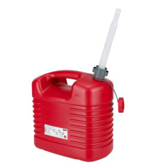 Jerrycan-bidon essence Pressol en polyethylene rouge avec bec flexible 20L
