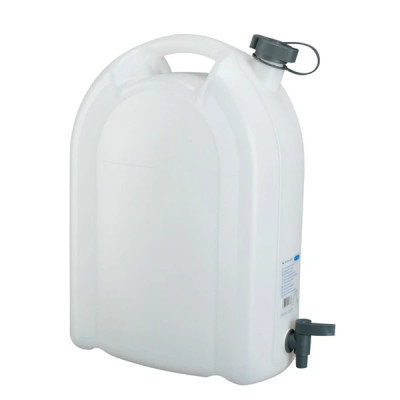 Jerrycan-bidon eau Pressol polyethylene transparent avec bouchon et robinet 20l