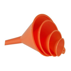 Entonnoir PRESSOL polyéthylène orange diamètre 50-75-100-120mm (jeu de 4)