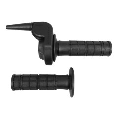 Poignée de gaz Domino 3944 alu noir avec revêtement noir