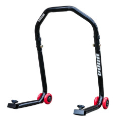 Leve-béquille moto stand Voca Racing arrière + avant universel acier noir 67mm x 40/53mm x 34mm