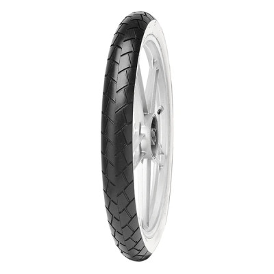 Pneu 17'' Mitas 2.50-17 flancs blancs TL-TT 43J Reinforcement