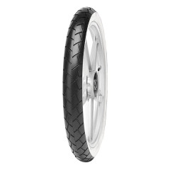 Pneu 17'' Mitas 2.50-17 flancs blancs TL-TT 43J Reinforcement