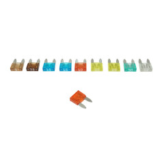 Fusible plat enfichable miniature Flosser assortiment sachet de 10 5 - 7,5 - 10 - 15 - 20 - 25 - 30A