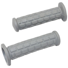 Revêtement poignée adaptable gris long 130 mm pour mobylette Peugeot / MBK (paire)