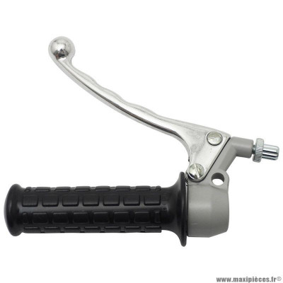 Poignée de frein adaptable avec vis de réglage et ressort gauche pour mobylette (diamètre 22mm)