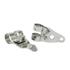 Supports de phare adaptable chrome (diamètre 26mm) pour MBK 51, Motobécane et Peugeot 103 (paire)