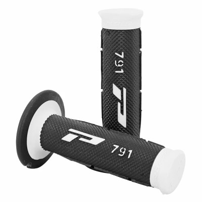 Revêtements poignées ProGrip double densité base blanc-noir 115mm (off road 791)