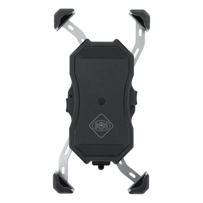 Support smartphone-telephone adaptable M2 avec USB et fonction charge sans fil, livré avec supports guidon + rétro