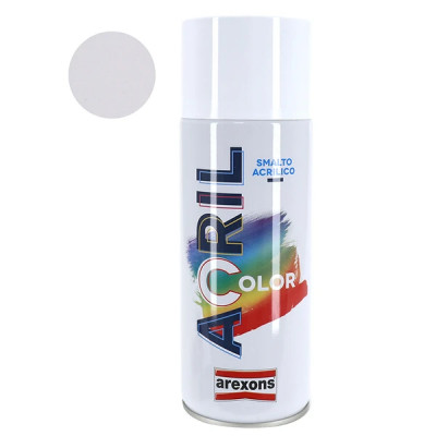 Bombe de peinture Arexons acrylique blanc brillant RAL 9003 (aérosol 400 ml) (3962)