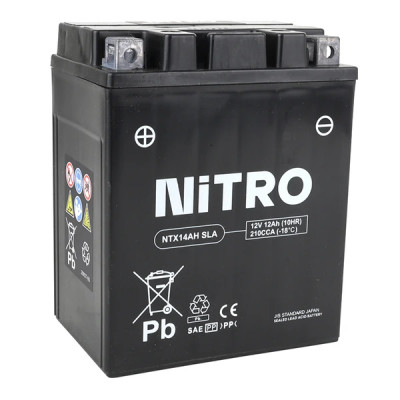 Batterie Nitro 12V 12Ah sans entretien prête à l'emploi