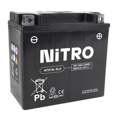Batterie Nitro 12V 12 Ah SLA sans entretien prête à l'emploi