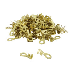Cosse électrique adaptable laiton non isolée oeillet 4.2 x 20 à sertir sachet de 100 pièces
