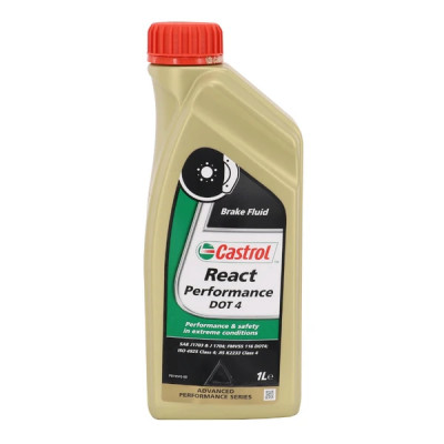 Liquide de frein Castrol DOT 4 React Performance 1L 100% synthétique