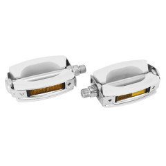 Pédale cyclo adaptable blanc x2 Solex/MBK/Peugeot 9-16
