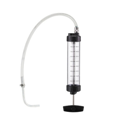 Seringue Pressol transparente graduée 500 ml avec flexible et bec coude