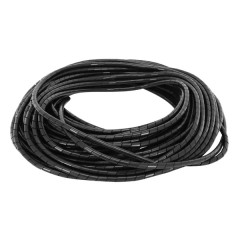 Gaine spirale flexible adaptable diamètre 6 à 60mm noir (25m)