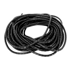 Gaine spirale flexible adaptable diamètre 9-65mm noir (25m)