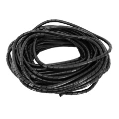 Gaine spirale flexible adaptable diamètre 12-70mm noir (25m)