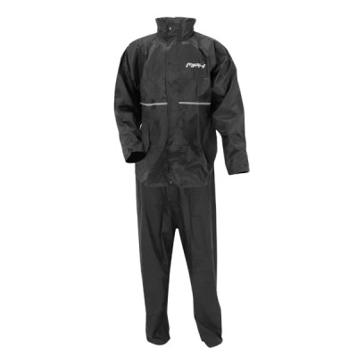 Vêtement de pluie adaptable polyester noir L (pack veste + pantalon)