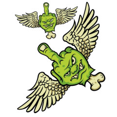 Autocollant Lethal Threat 60x80mm