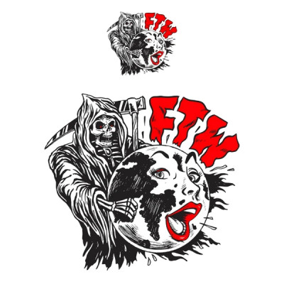 Autocollant Lethal Threat mini FTW Reaper 60x80mm