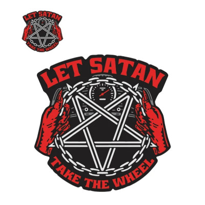 Autocollant Lethal Threat 60x80mm Mini Satan Take The Wheel
