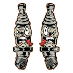 Autocollant Lethal Threat mini sparky plugs 60x80mm
