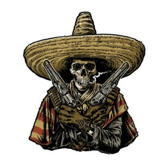 Autocollant Lethal Threat mini devil bandido 60x80mm