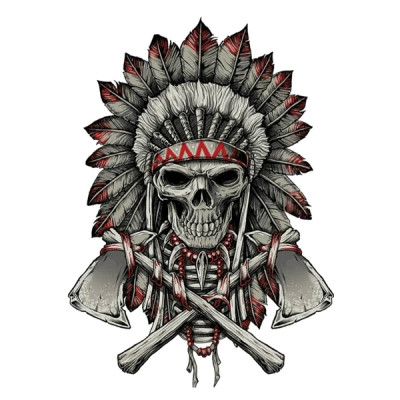 Autocollant Lethal Threat 60x80mm Mini Renegade Skull