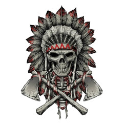 Autocollant Lethal Threat 60x80mm Mini Renegade Skull