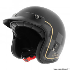 Casque jet adaptable h-easy graphic noir mat s