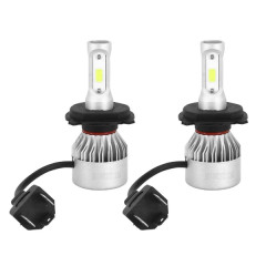Ampoules à LED H4 adaptable 12V culot P43T 8000 lumens 6500K avec ventilateur de refroidissement alu (vendu par 2)