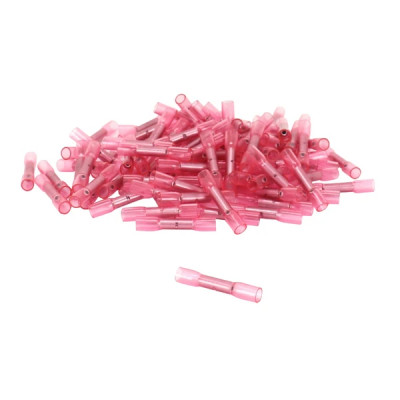 Cosse électrique à sertir thermoretractable adaptable rose pour section fil 0,5 à 1,5 mm² (sachet de 100 pièces)