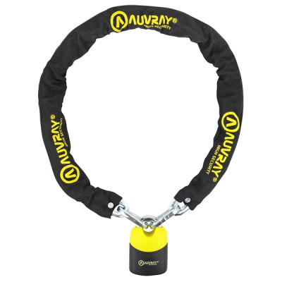 Antivol à chaîne Auvray K-Block 1.20m maillon diamètre 10mm avec cadenas 74x112mm