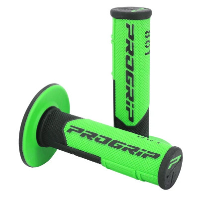 Revêtements poignées ProGrip 801 double densité base noir-vert 115mm