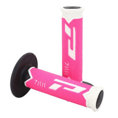 Revêtements poignées ProGrip 788 triple densité fluo design blanc-fuchsia-noir 115mm