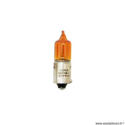 Ampoule de clignotant Piaggio 12V 6W BAZ9S-H6W origine pour scooter 50-125 Vespa Primavera, Vespa Sprint, Vespa GTS 125-250-300 -1D000261-